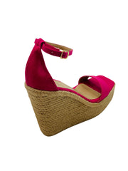 JESSICA Wedge in Hot Pink Suede