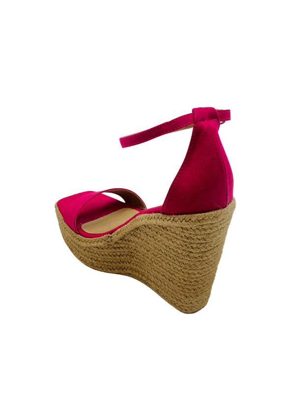 JESSICA Wedge in Hot Pink Suede