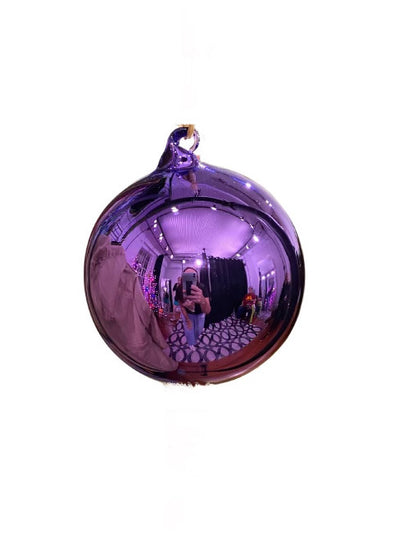 Glitterville Reflective Ball Ornament in Ultraviolet