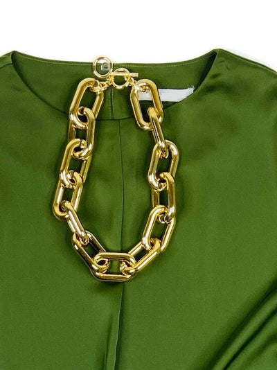Gold Statement Link Necklace