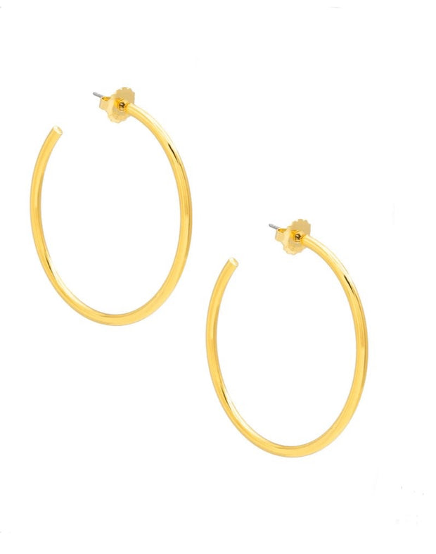 Large Thin Hoop Earring in Gold
