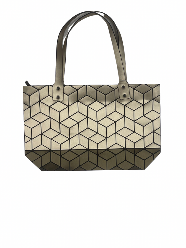 Geo Prism Tote in Gold