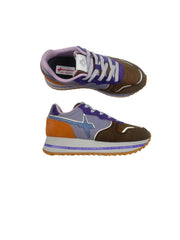 Just Say Wizz Rhea Sneaker in Dark Brown/Purple
