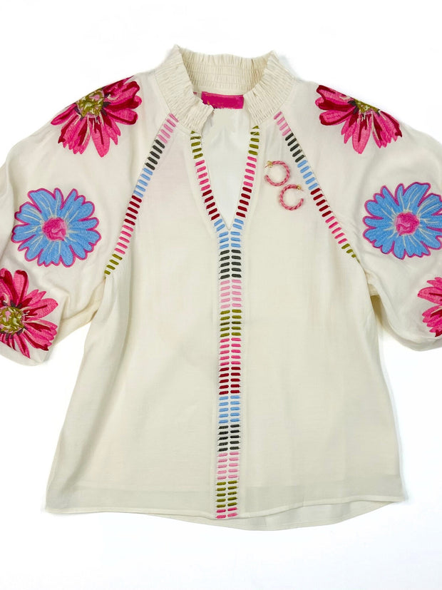 Effie Embroidered Top