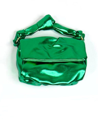 Mini Metallic Bag in Green