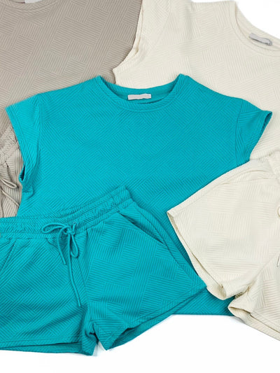 The Sydney Textured Short in Teal