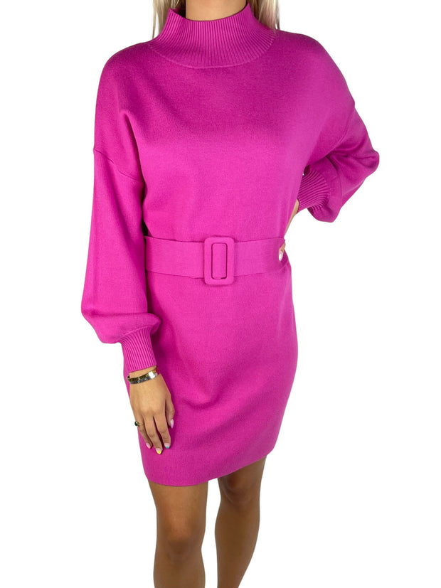 Sibley Sweater Dress in Pink