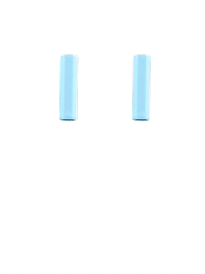 Light Blue Cylinder Earrings