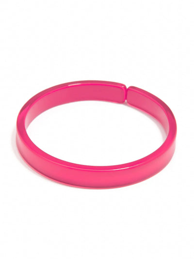Resin Bangle Bracelet-Neon Pink