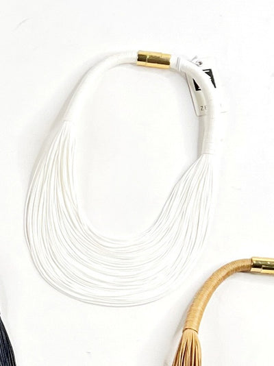 Rope Statement Necklace in White