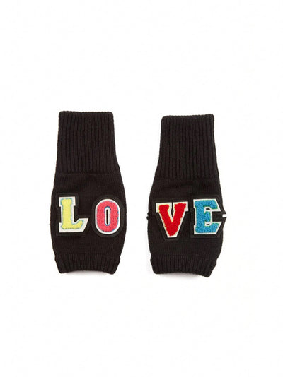 Love Knit Mittens - Black